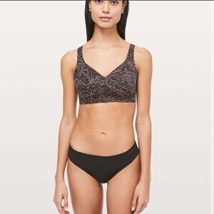 Lululemon Athletica Black and Pink Lace Bra